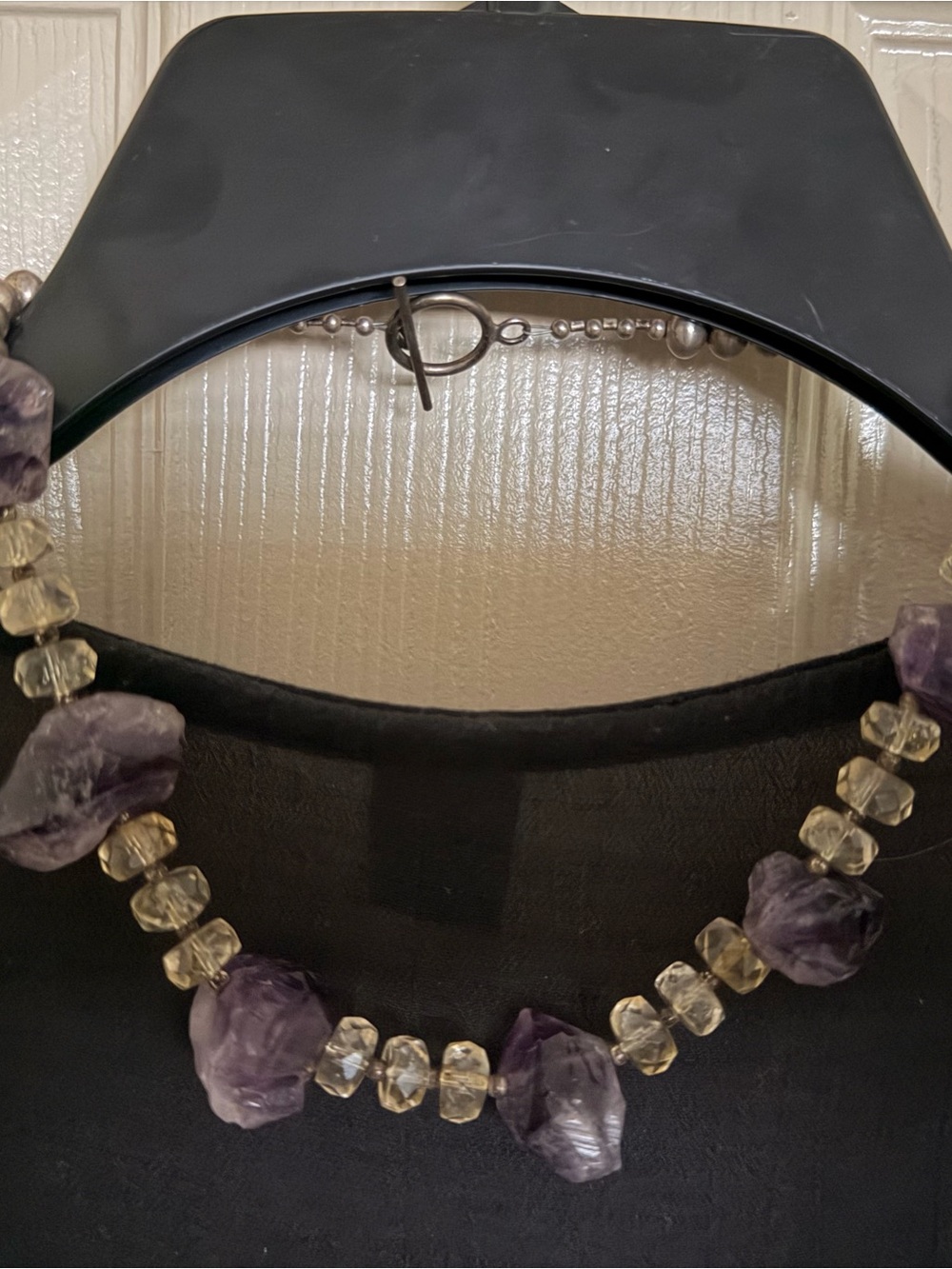 Amethyst and Citrine Chunky Bead Necklace - Women Jewelry